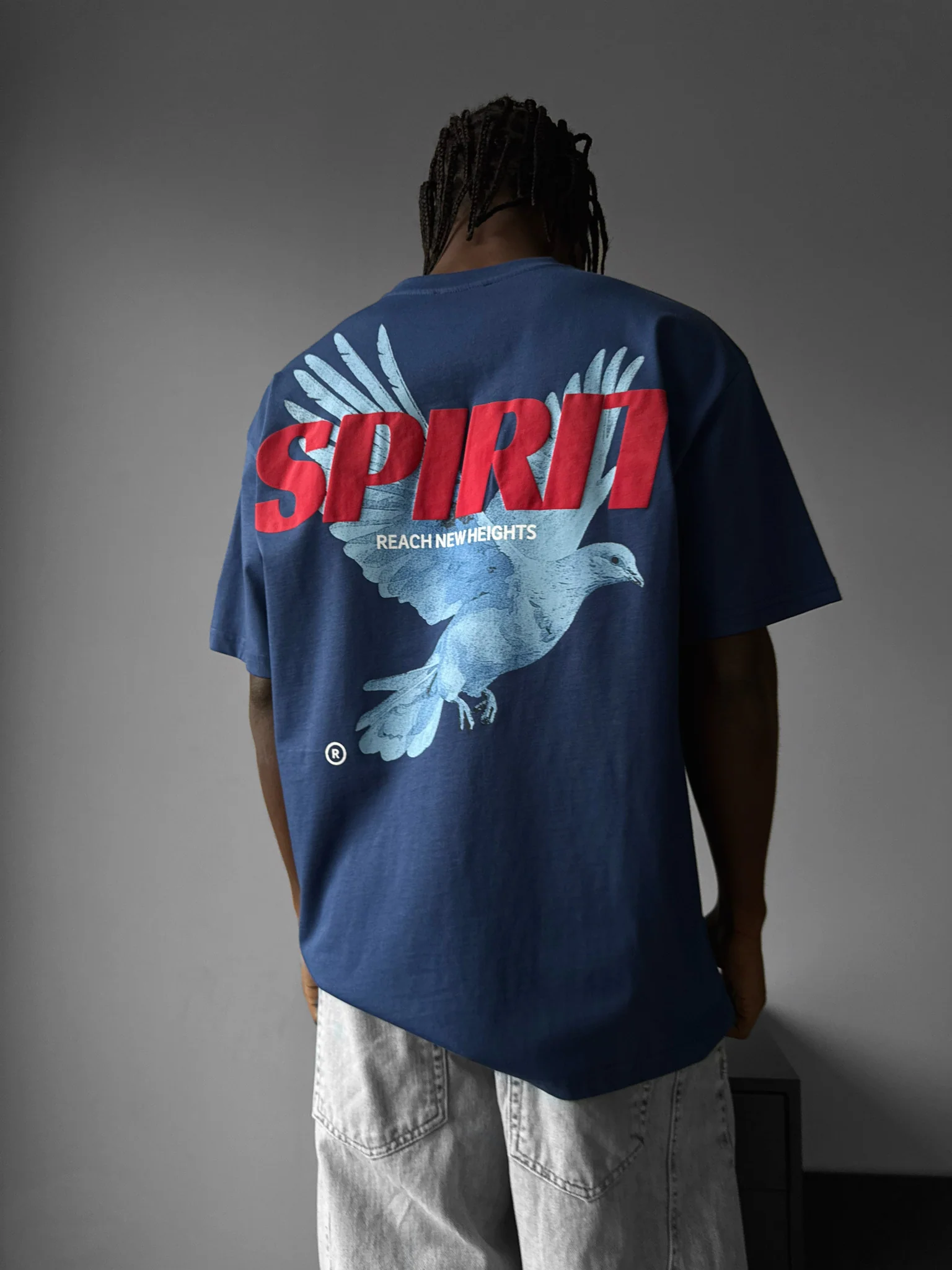 Oversize Spirit T-Shirt - Navy Peony - Image 4