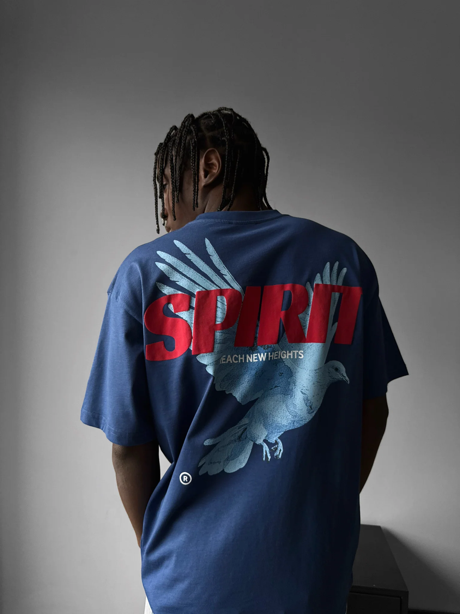 Oversize Spirit T-Shirt - Navy Peony - Image 5