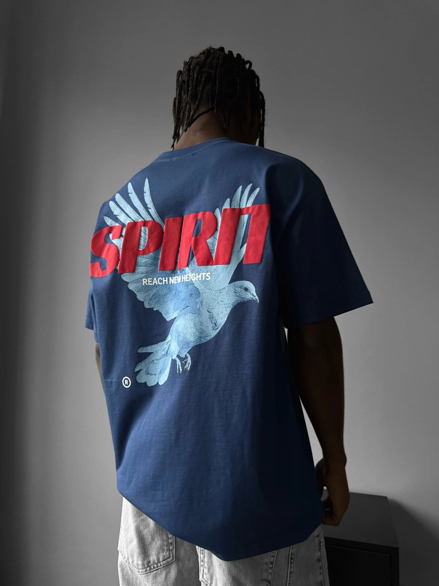 Oversize Spirit T-Shirt - Navy Peony - Image 6