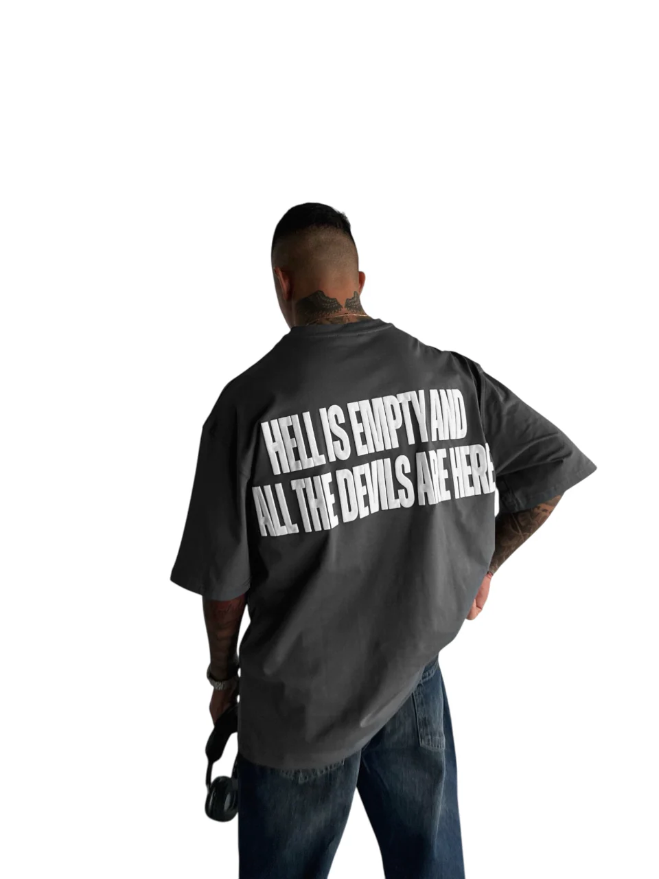 Oversize Statement T-shirt - Anthracite - Image 9