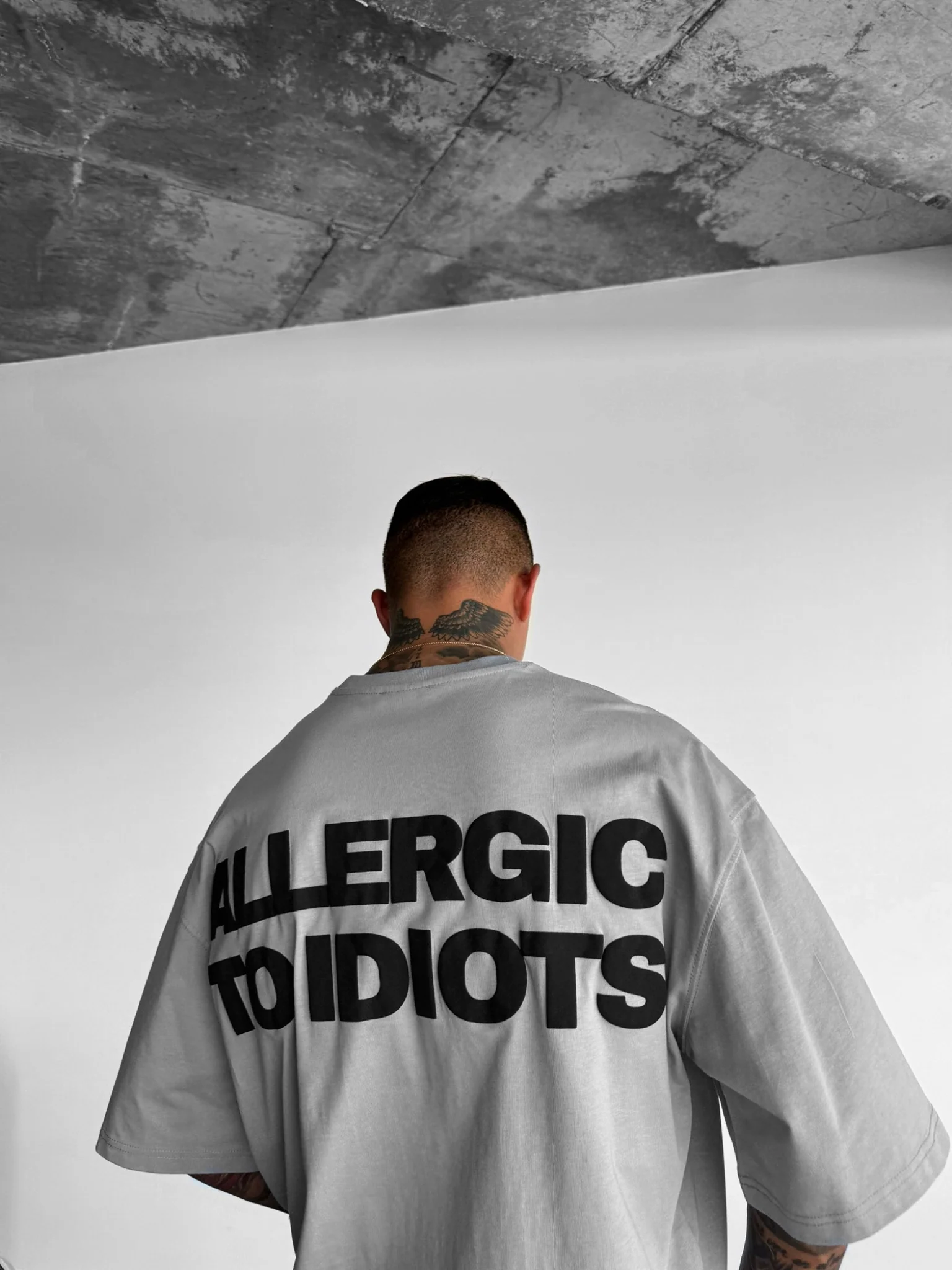 Oversize Statement T-shirt - Grey - Image 2
