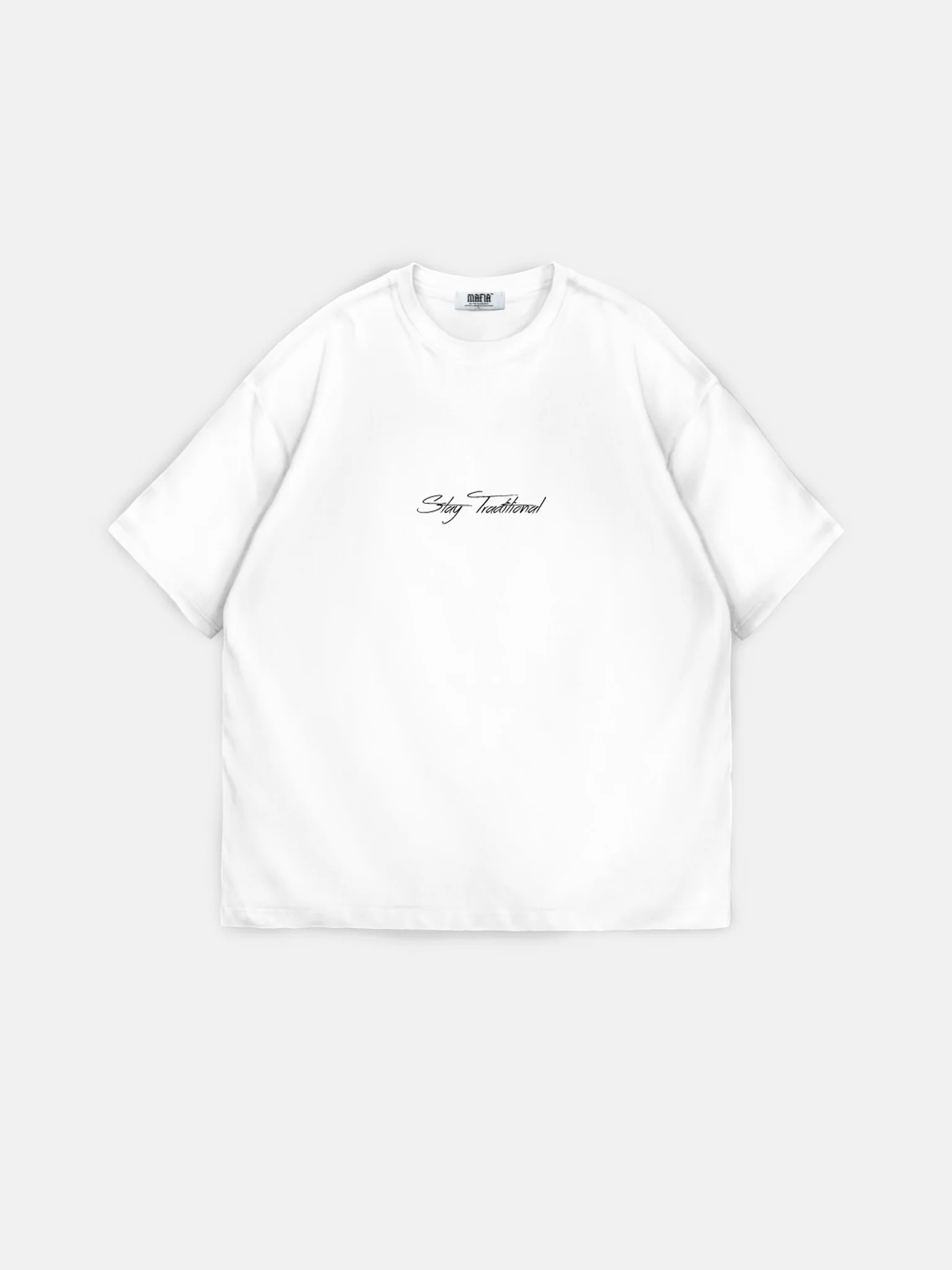 Oversize 'Stay Traditional' T-Shirt - Ecru - Image 5