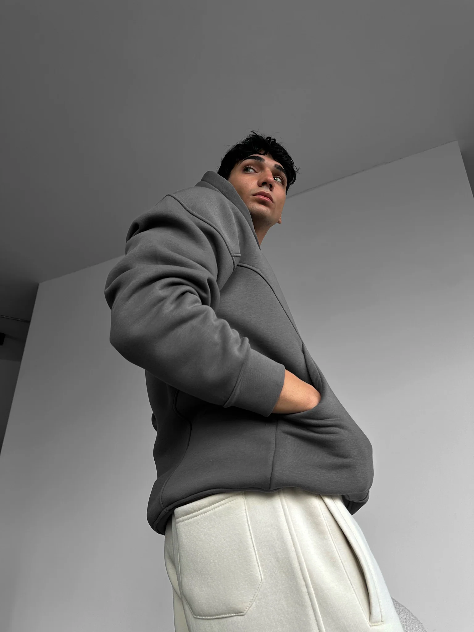 Oversize Stitches Hoodie - Anthracite - Image 5