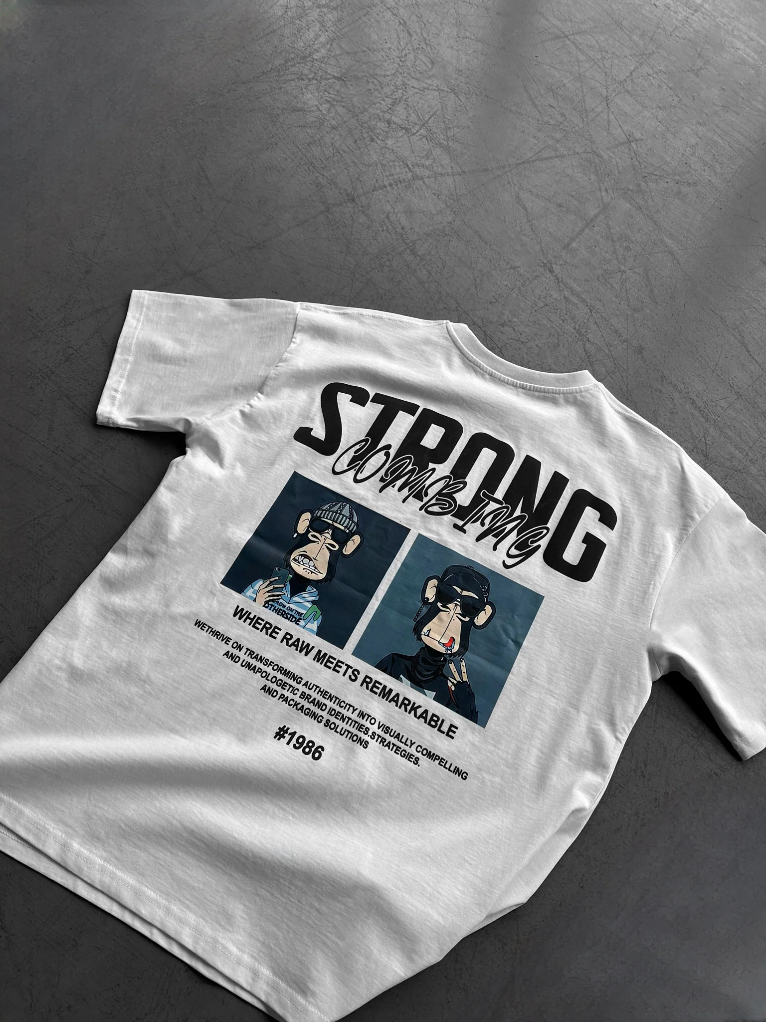 Oversize Strong Combing T-shirt - Ecru - Image 3