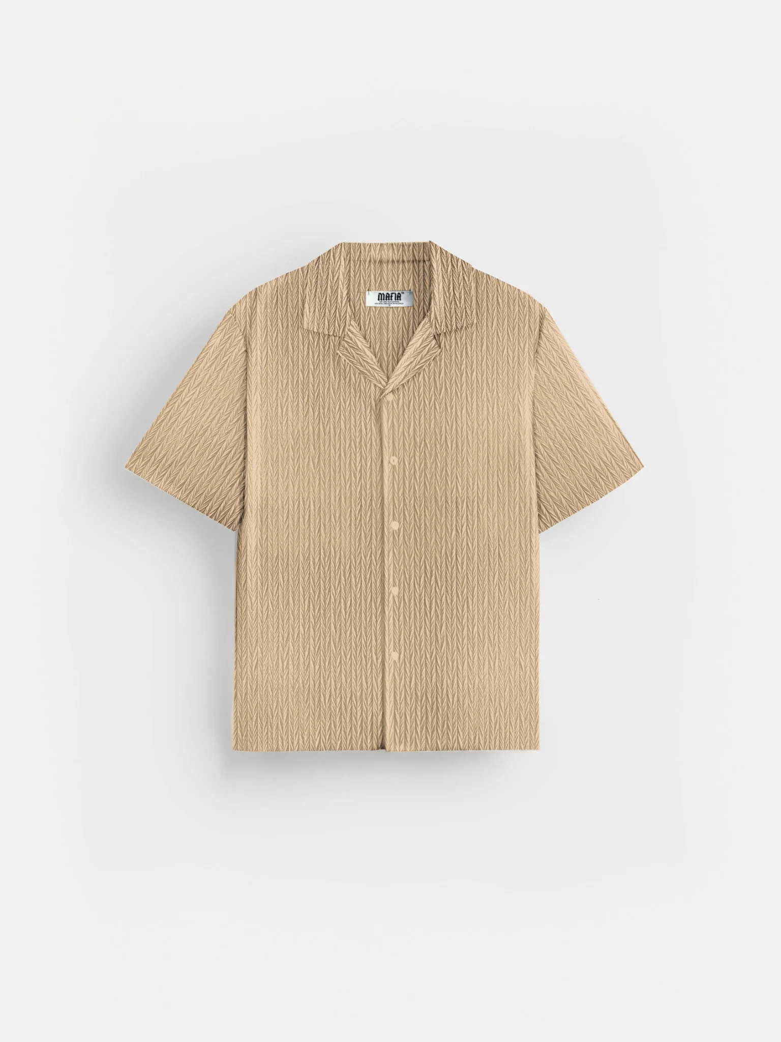 Oversize Structured Shirt - Almond Buff - Image 4