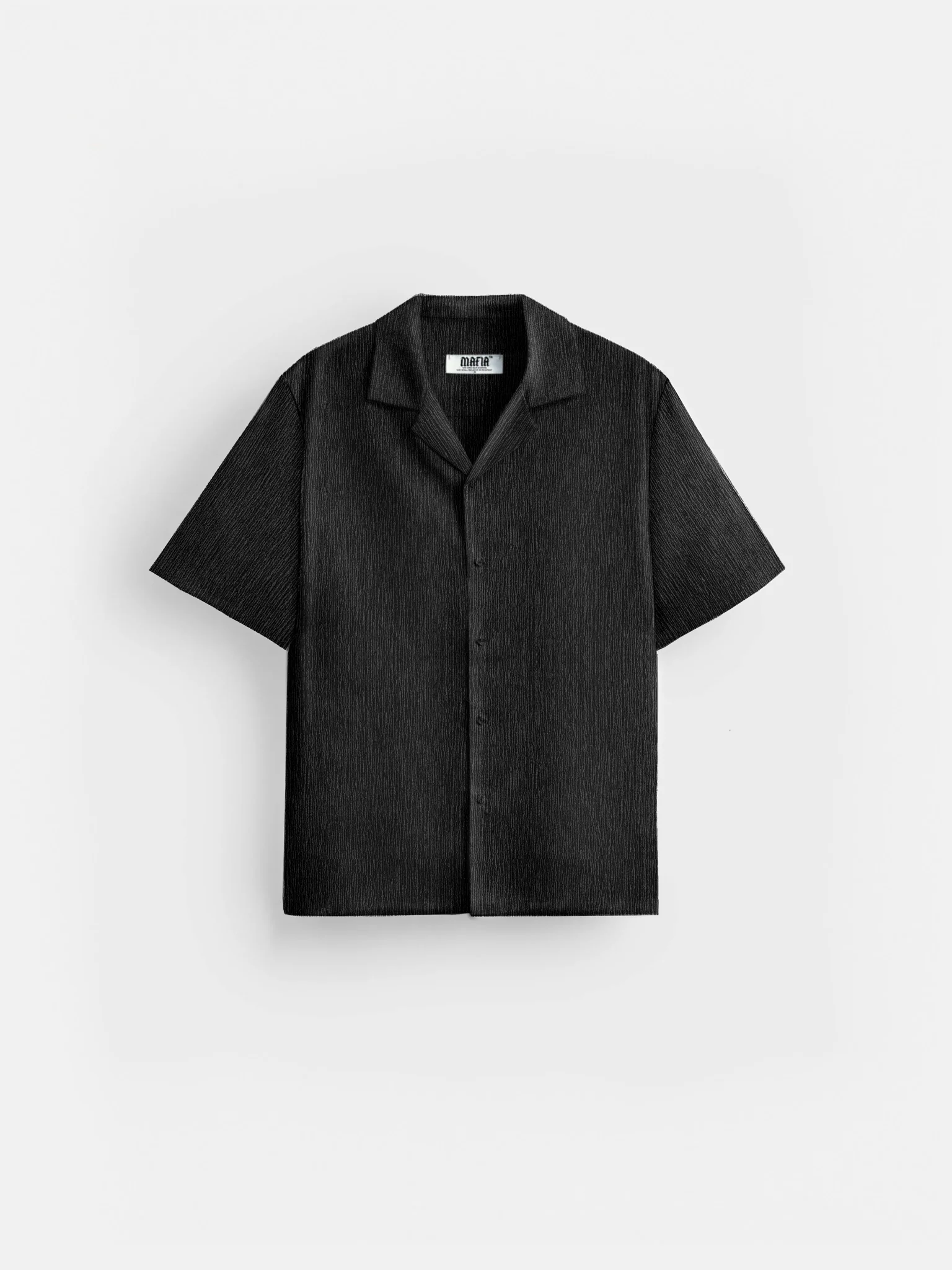 Oversize Crepe Shirt - Black - Image 4