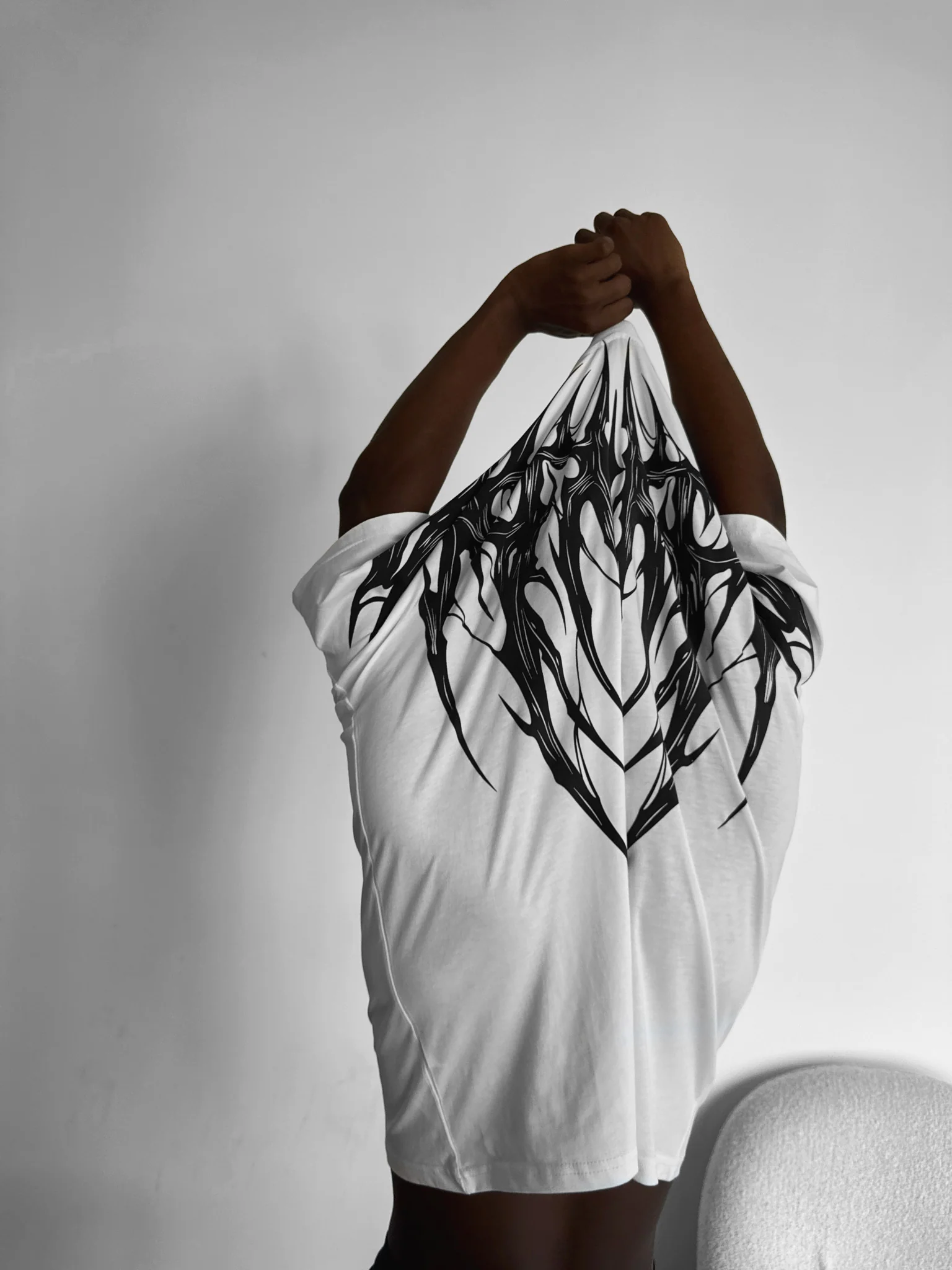 Oversize Tribal T-Shirt - Ecru - Image 5
