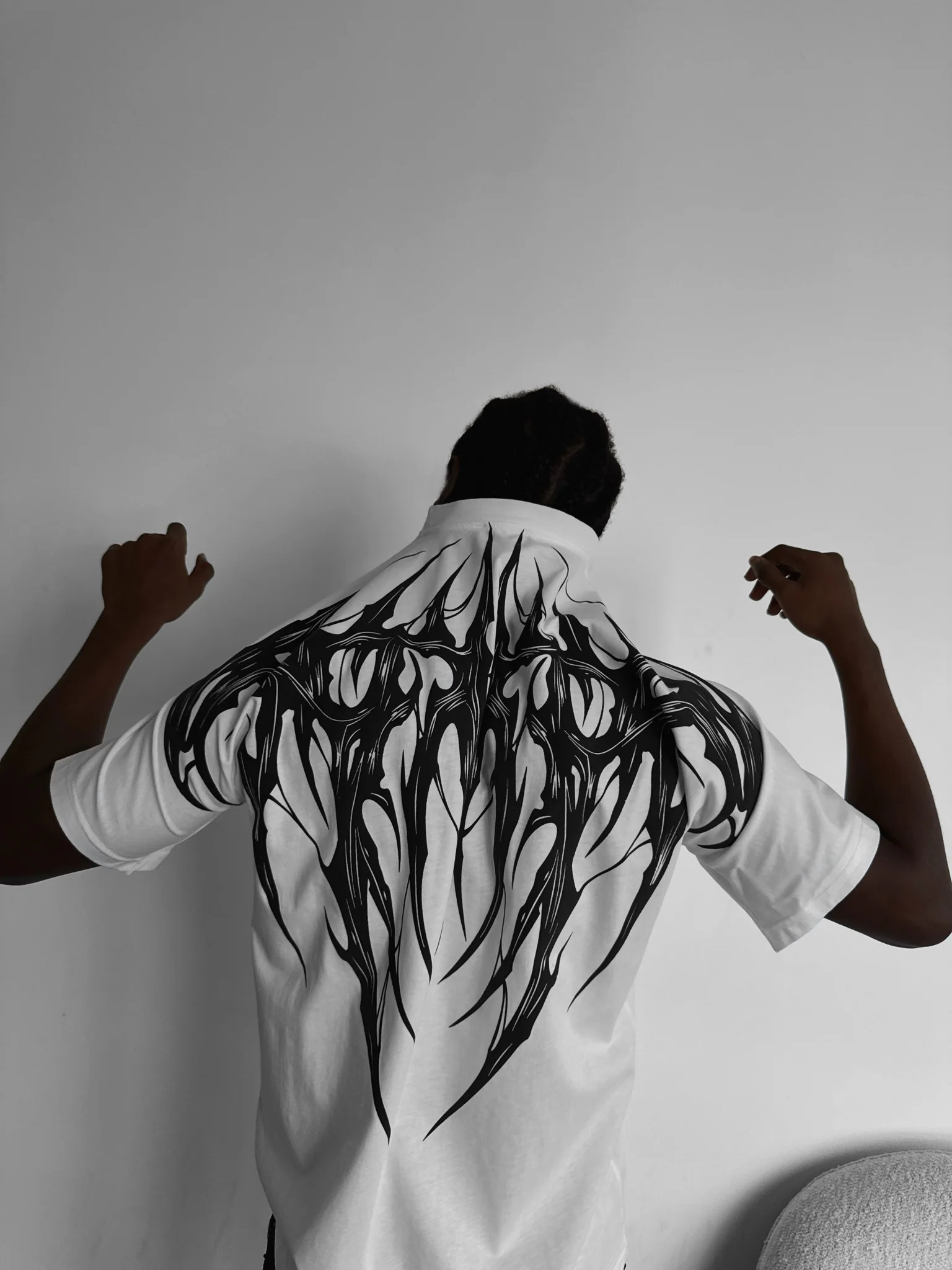 Oversize Tribal T-Shirt - Ecru - Image 6