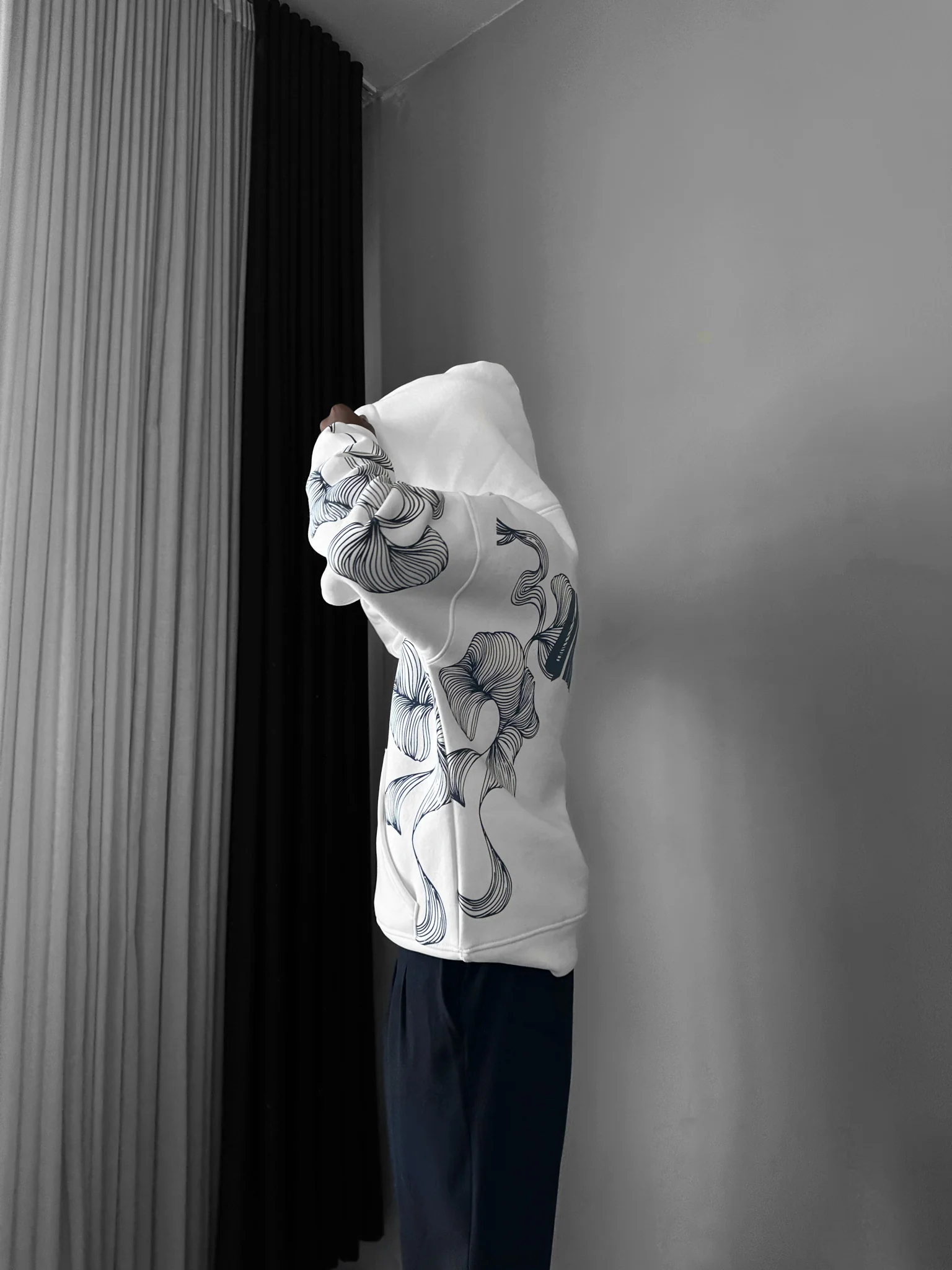 Oversize Unveil Hoodie - Ecru - Image 3