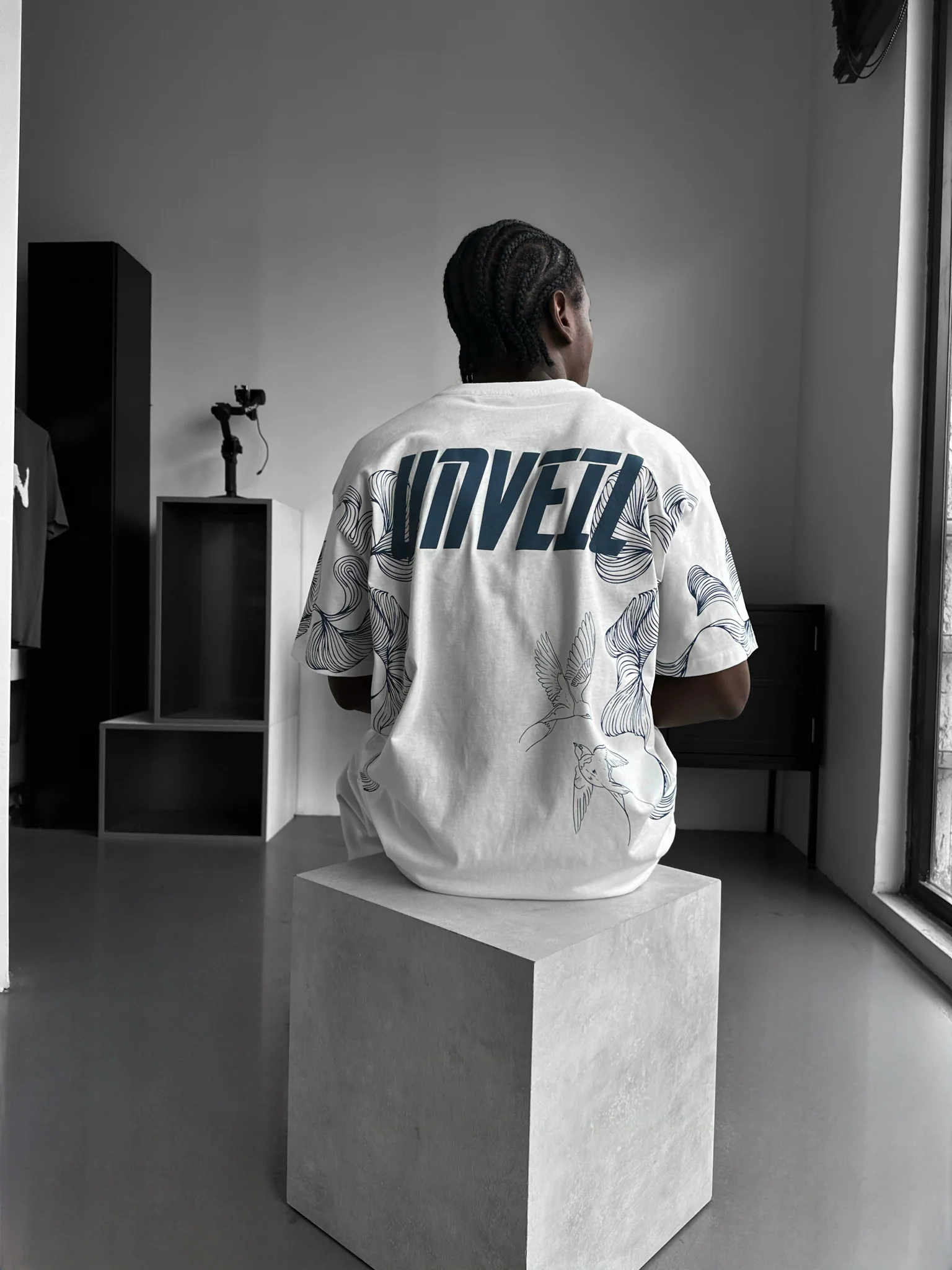 Oversize 'Unveil' T-Shirt - Ecru - Image 3