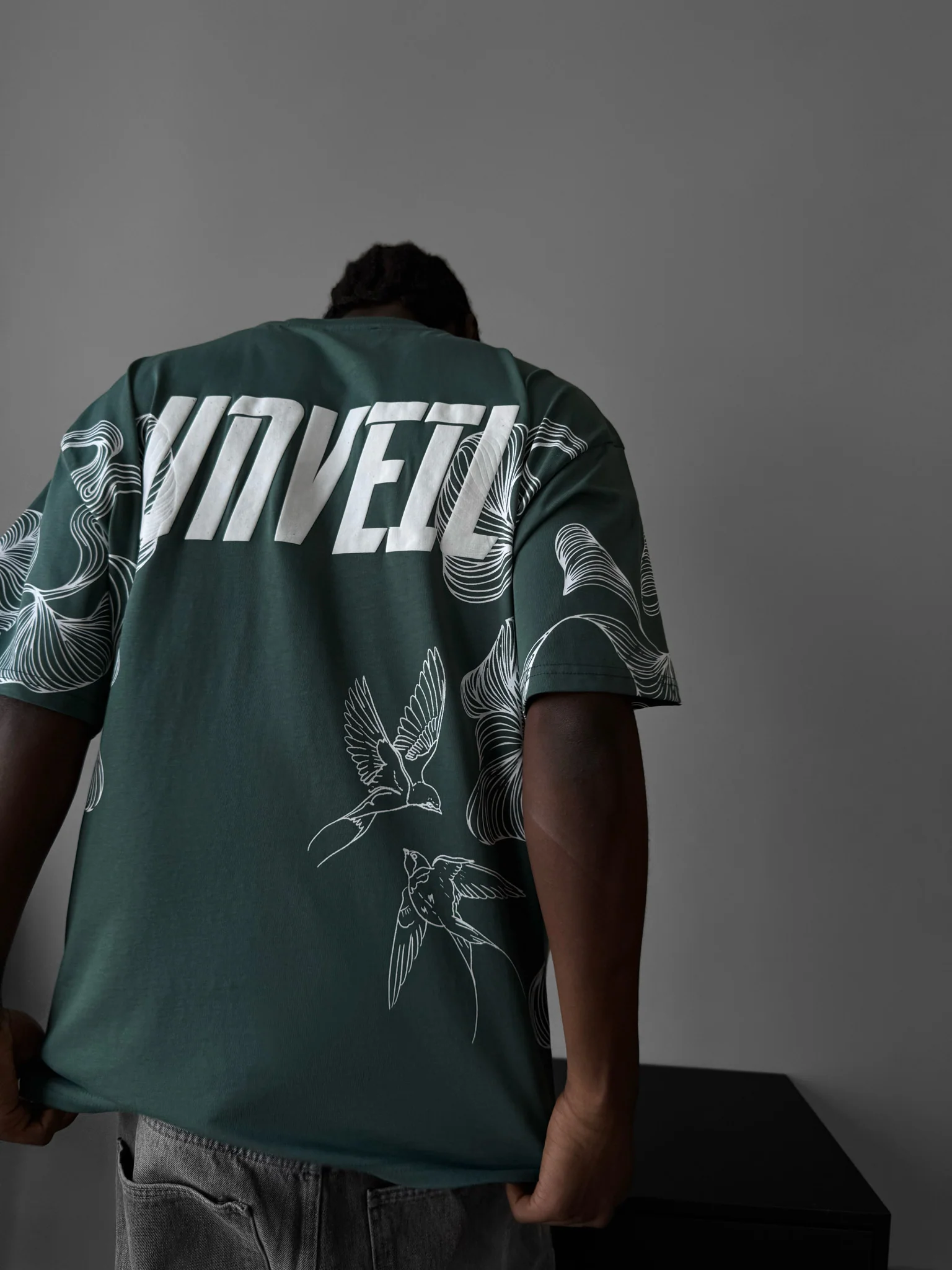 Oversize 'Unveil' T-Shirt - Petrol - Image 5