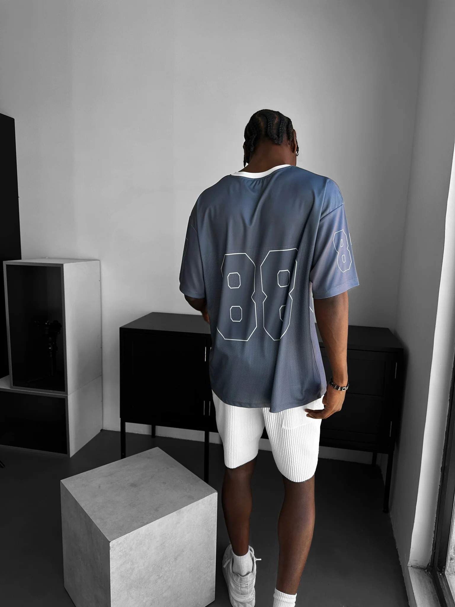 Oversize Varsity Mafia T-Shirt - Anthracite - Image 2