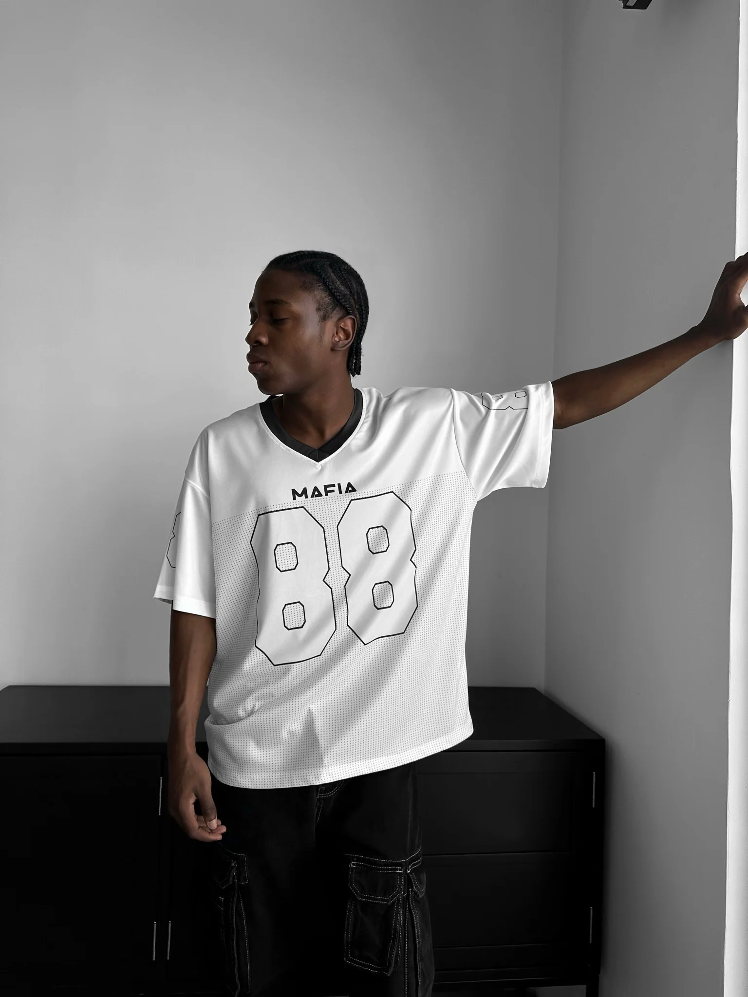Oversize Varsity Mafia T-Shirt - Ecru - Image 4