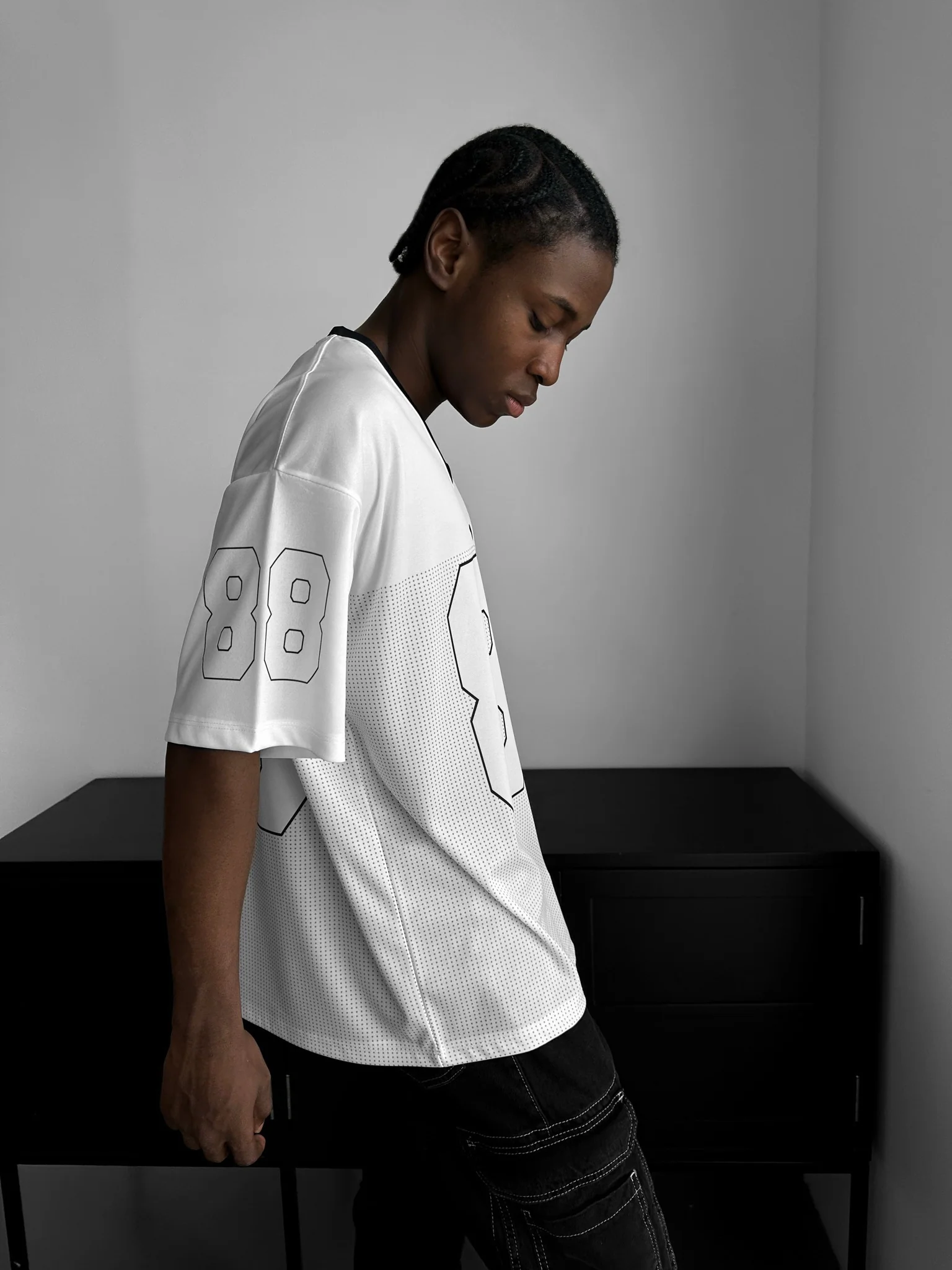 Oversize Varsity Mafia T-Shirt - Ecru - Image 5