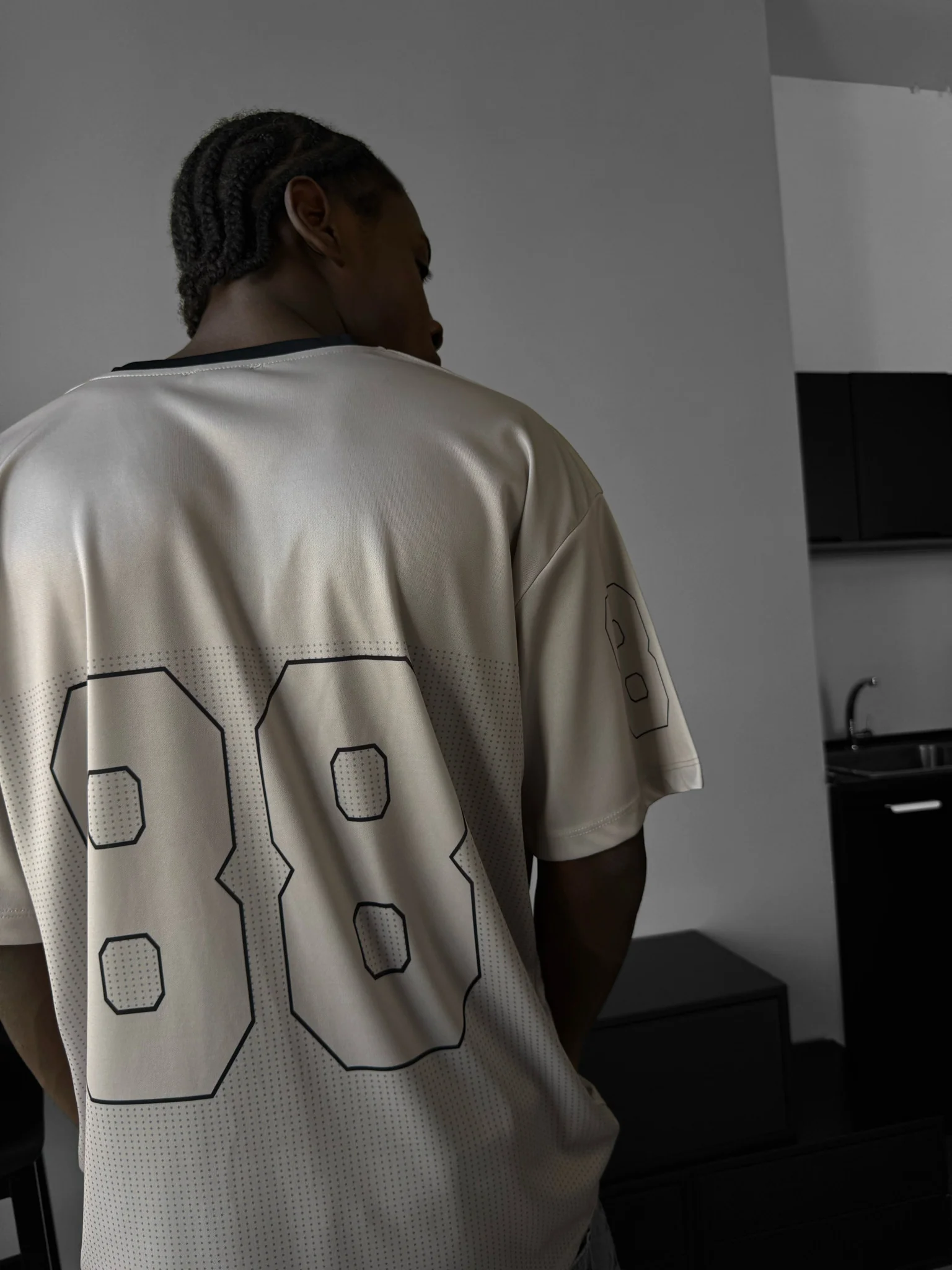 Oversize Varsity Mafia T-Shirt - Stone - Image 2