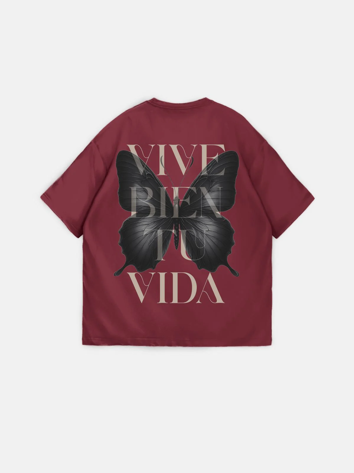 Oversize "Vive Bien Tu Vida" T-Shirt - Port Royale - Image 2