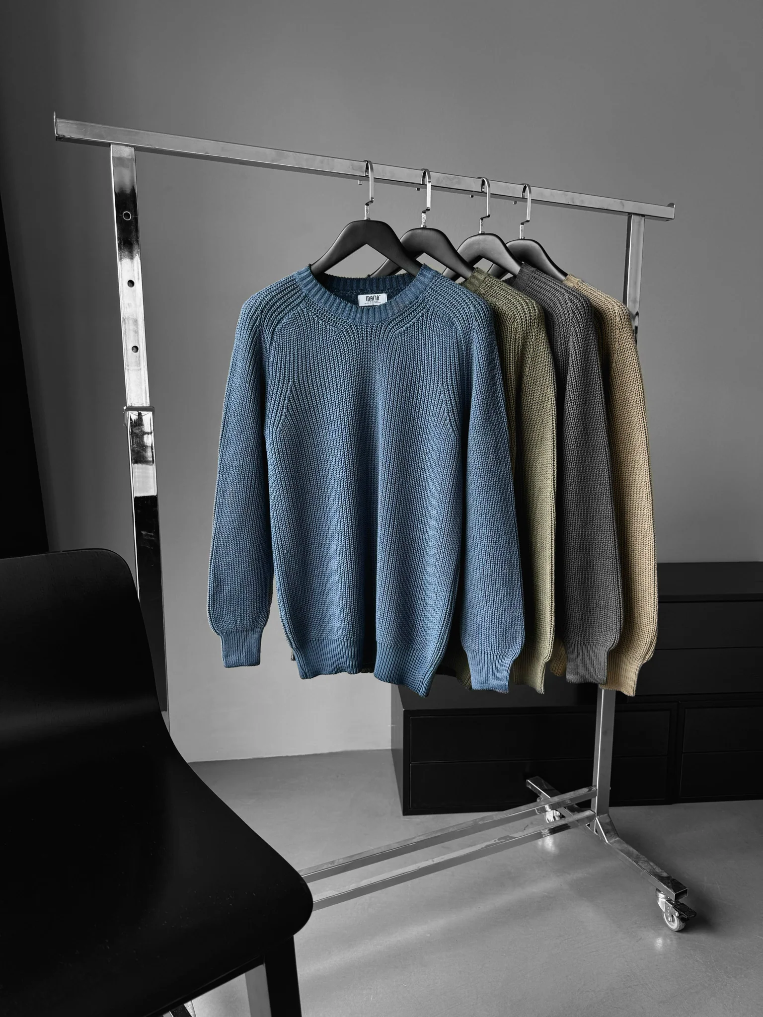 Oversize Washed Knit Sweater - Khaki - Image 4