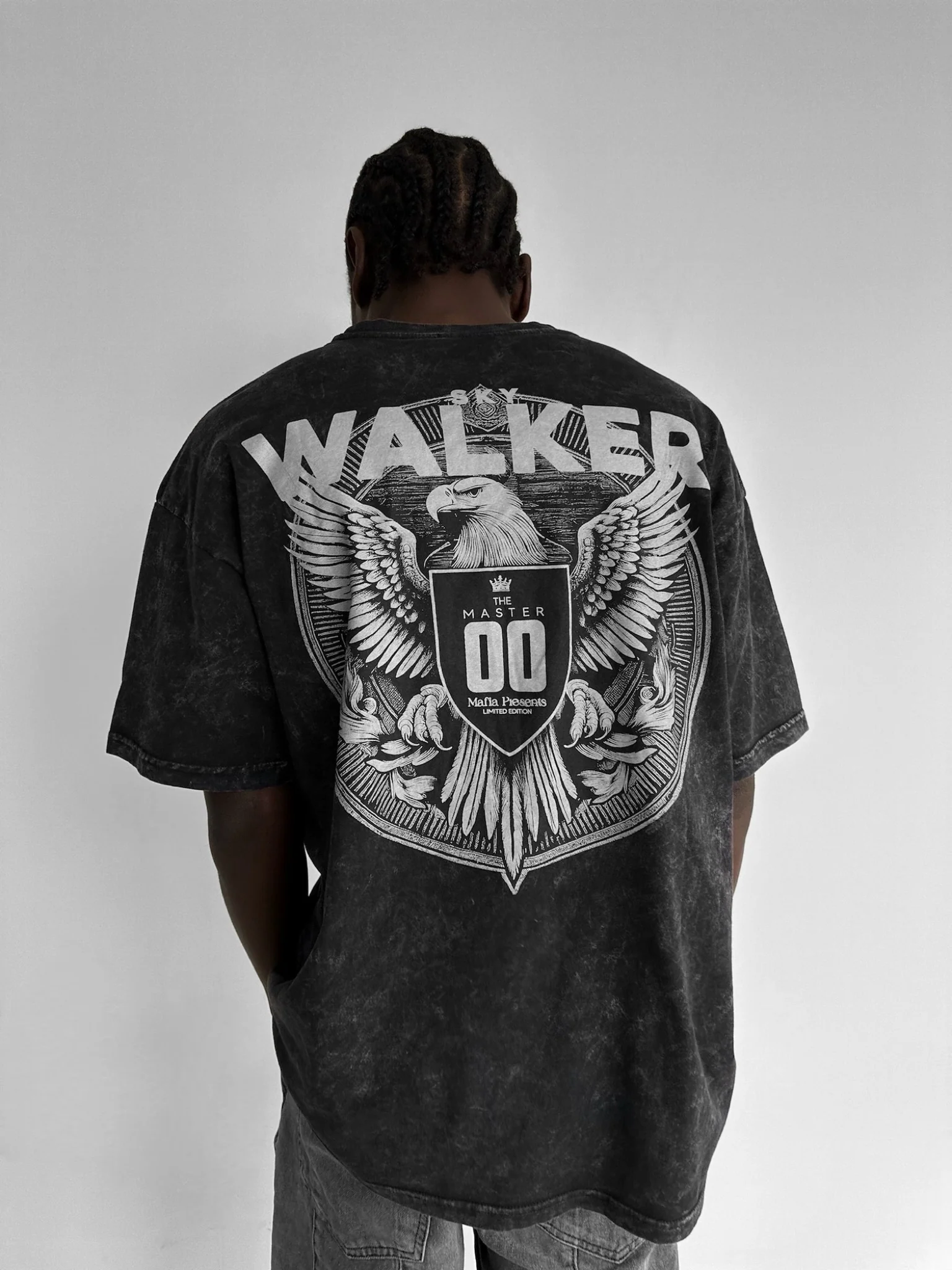 Oversize Washed 'Sky Walker' T-Shirt - Black - Image 2