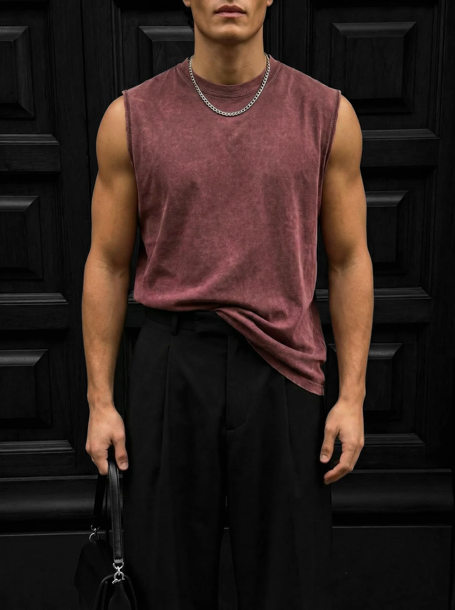 Oversize Washed TankTop - Bordeaux