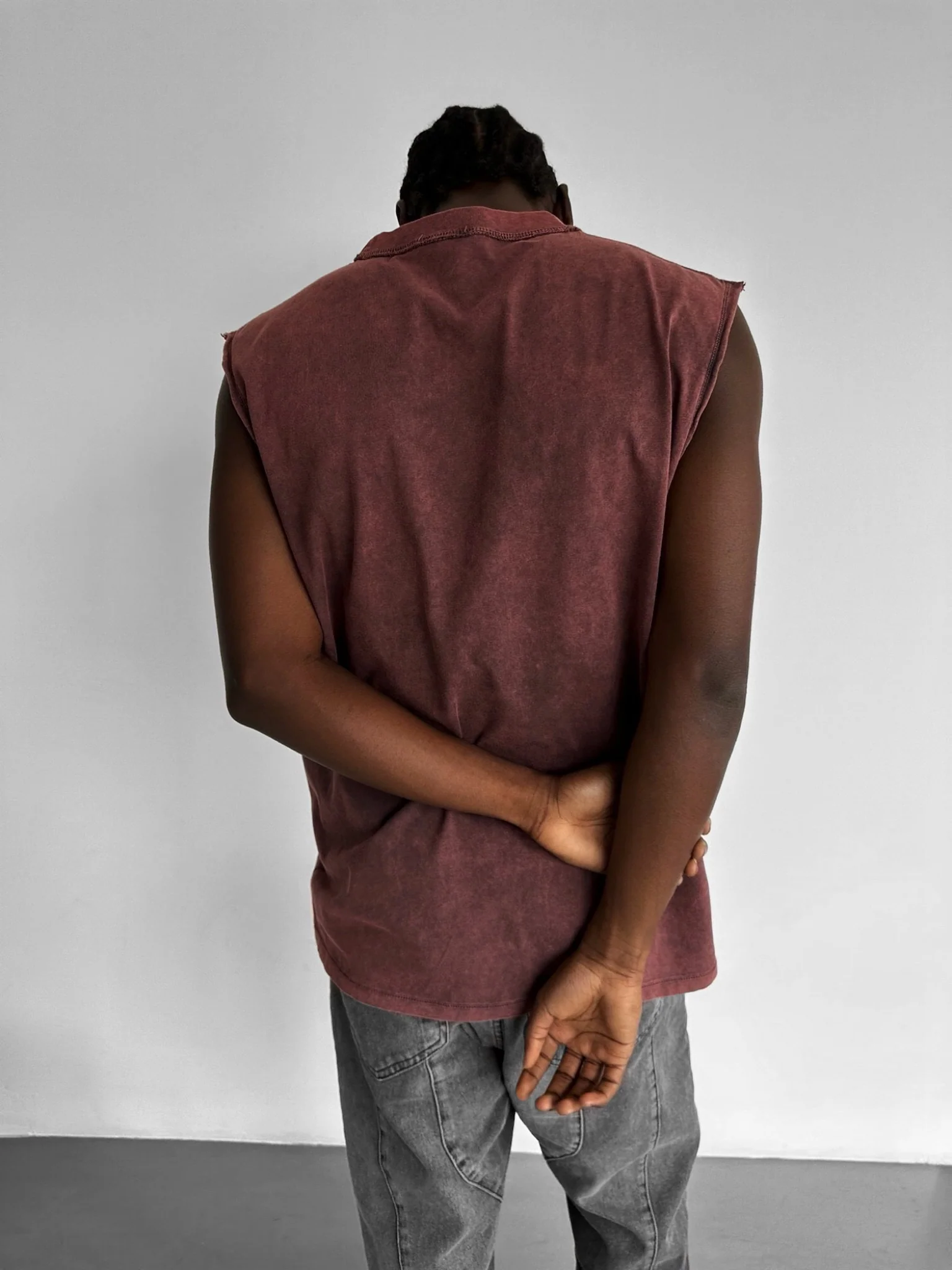 Oversize Washed TankTop - Bordeaux - Image 5