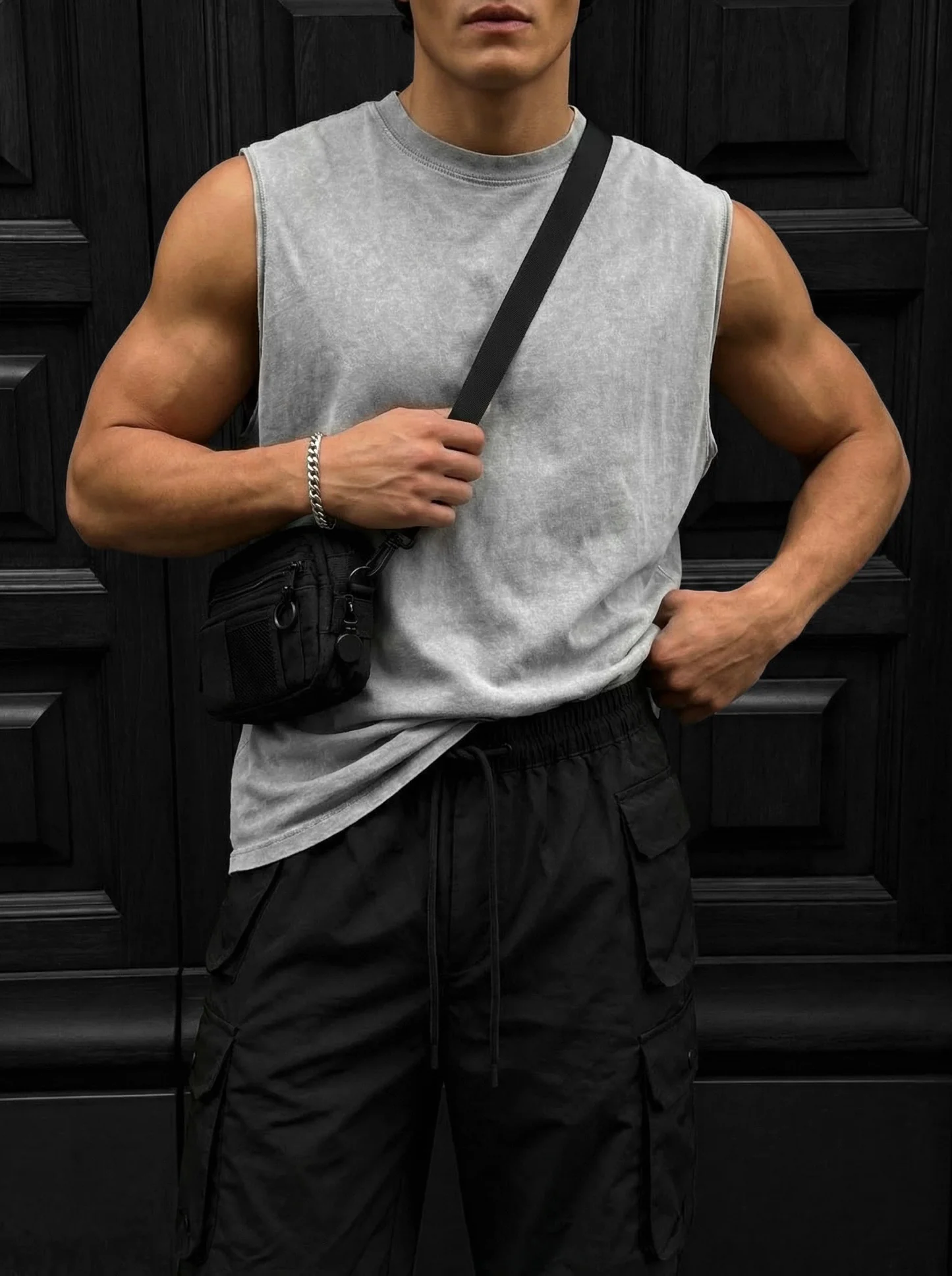 Oversize Washed TankTop - Grey