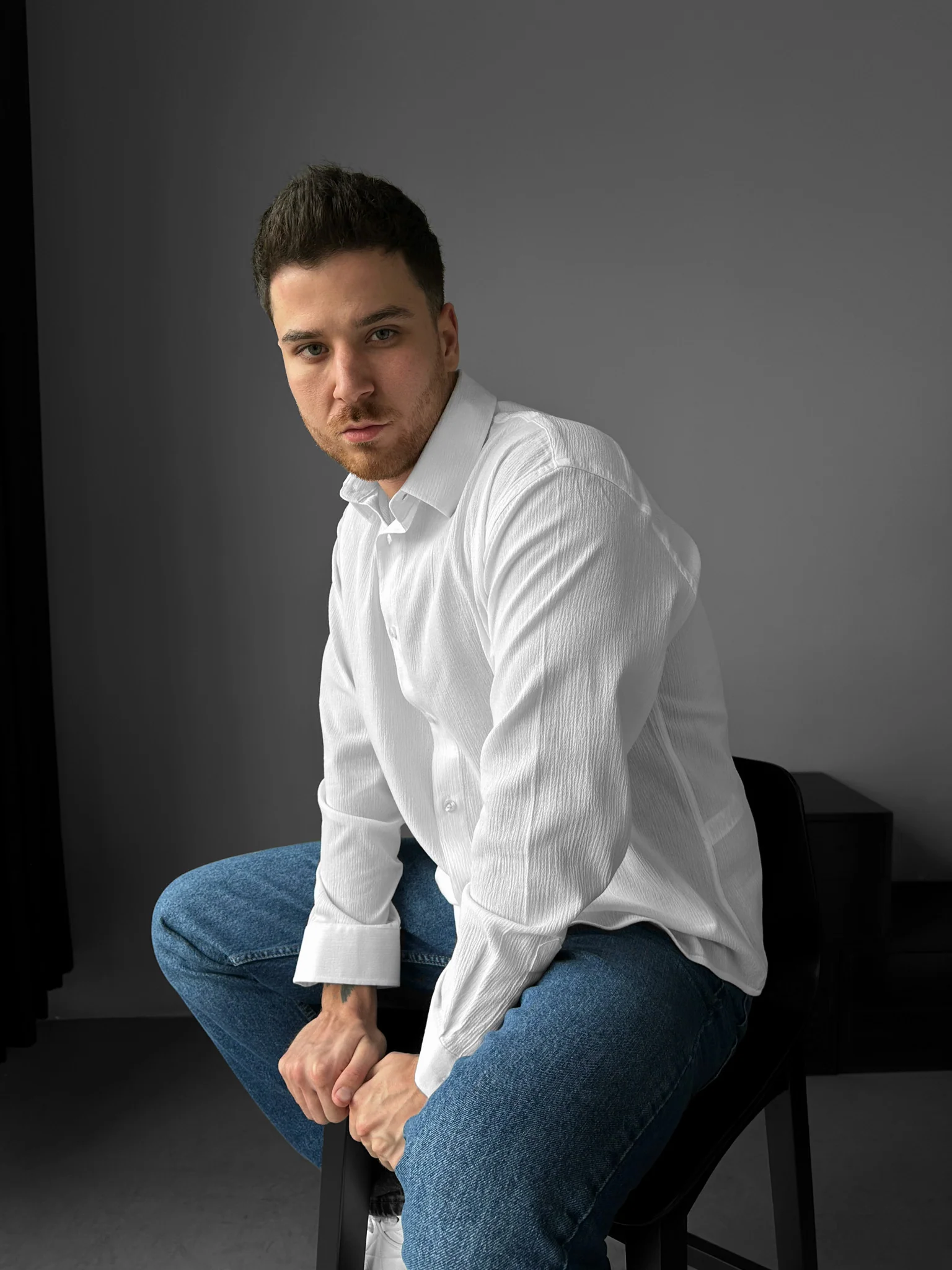 Regular Fit Cotton Shirt - White - Image 2