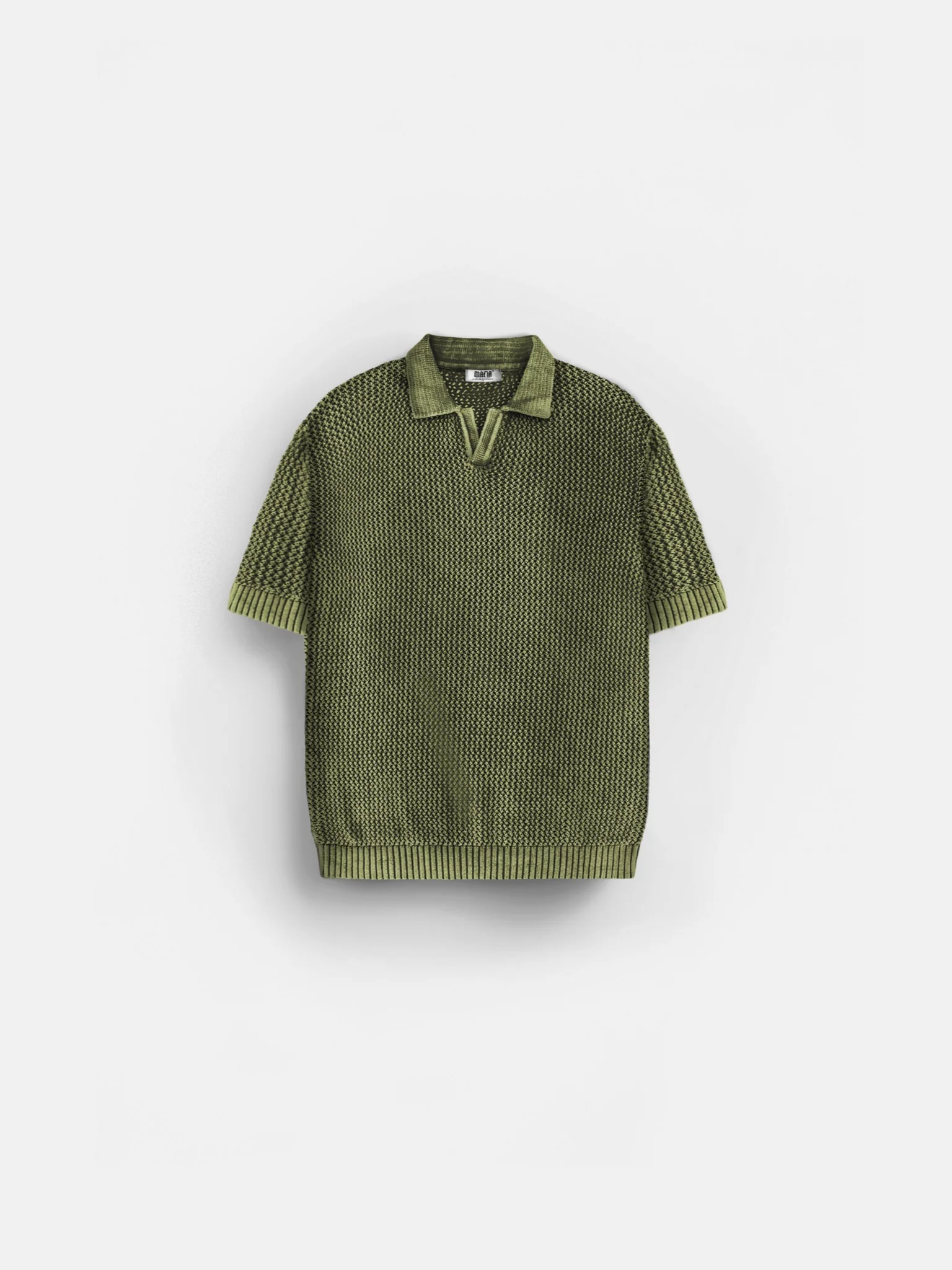 Regular Fit Knit Grid T-shirt - Fern - Image 5