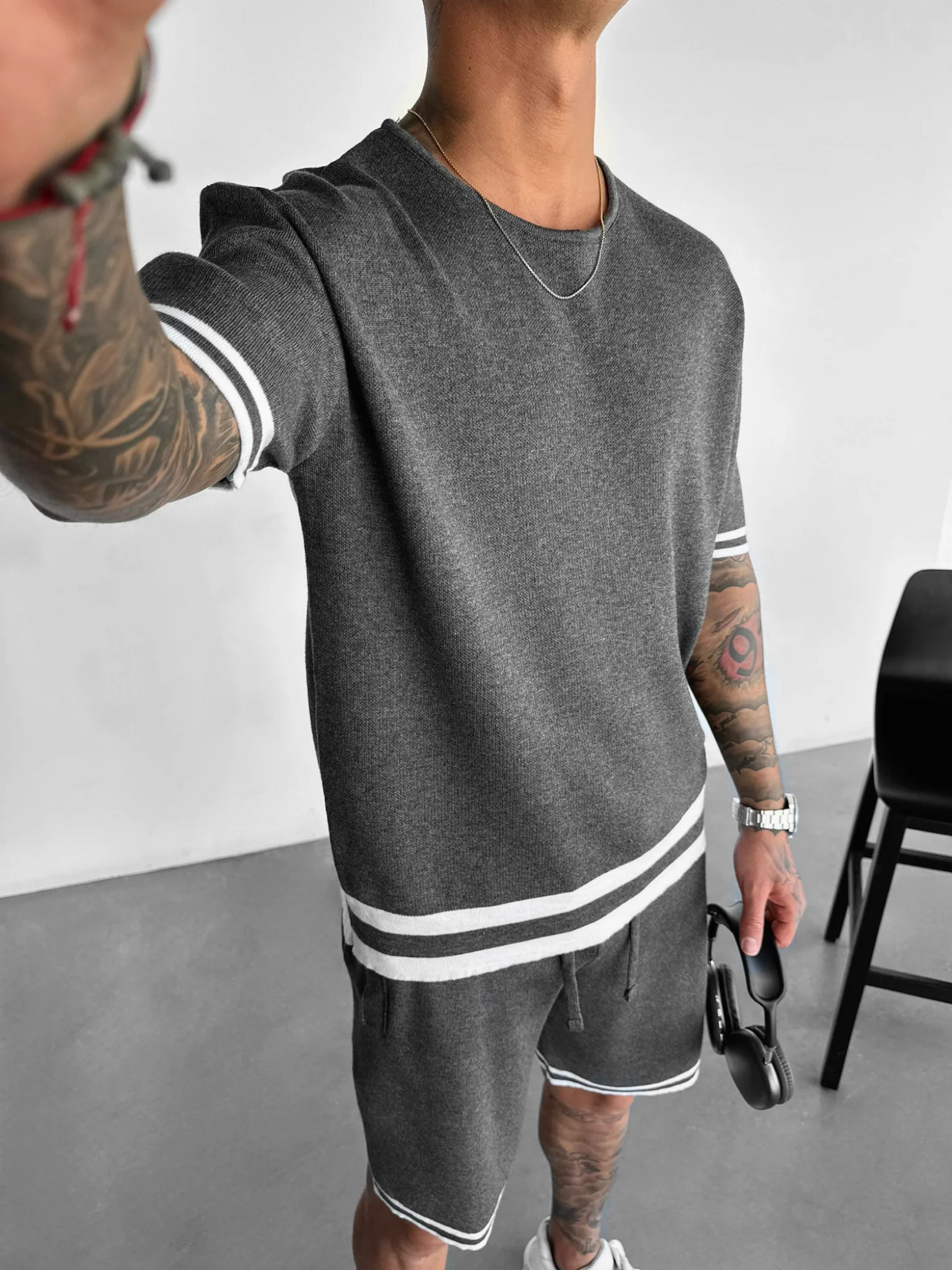 Regular Fit Knit T-shirt - Stormy Weather - Image 2
