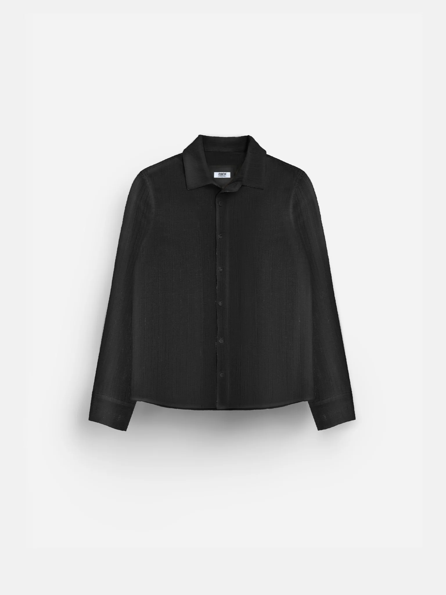 Regular Fit Pleated Shirt - Black - Image 2