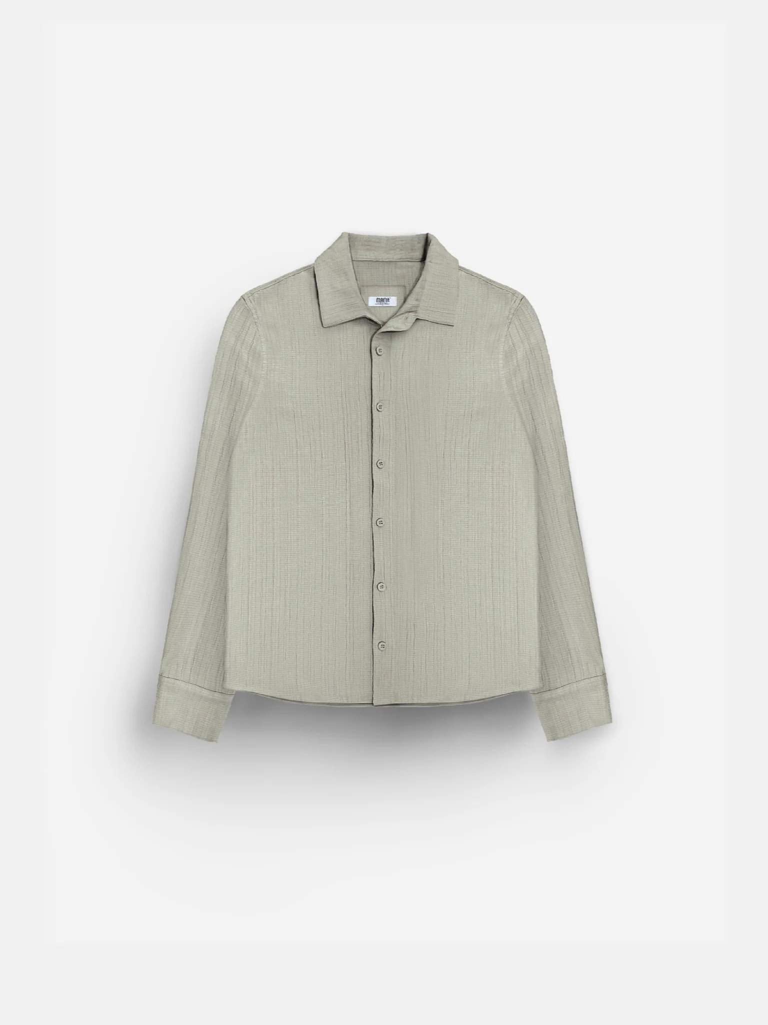 Regular Fit Pleated Shirt - Stone