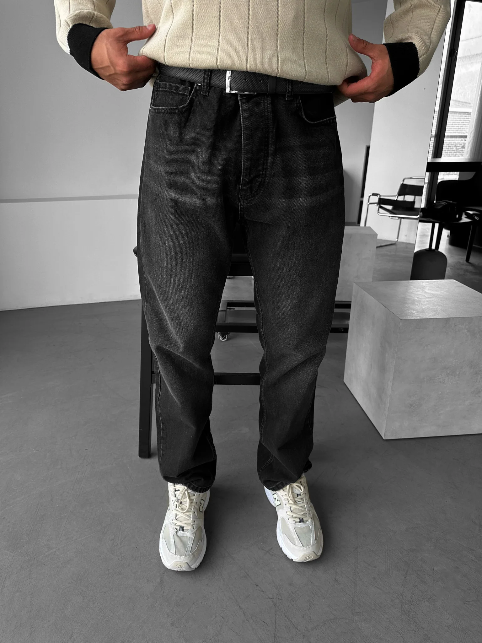Relax Baggy Fit Jeans - Black - Image 2