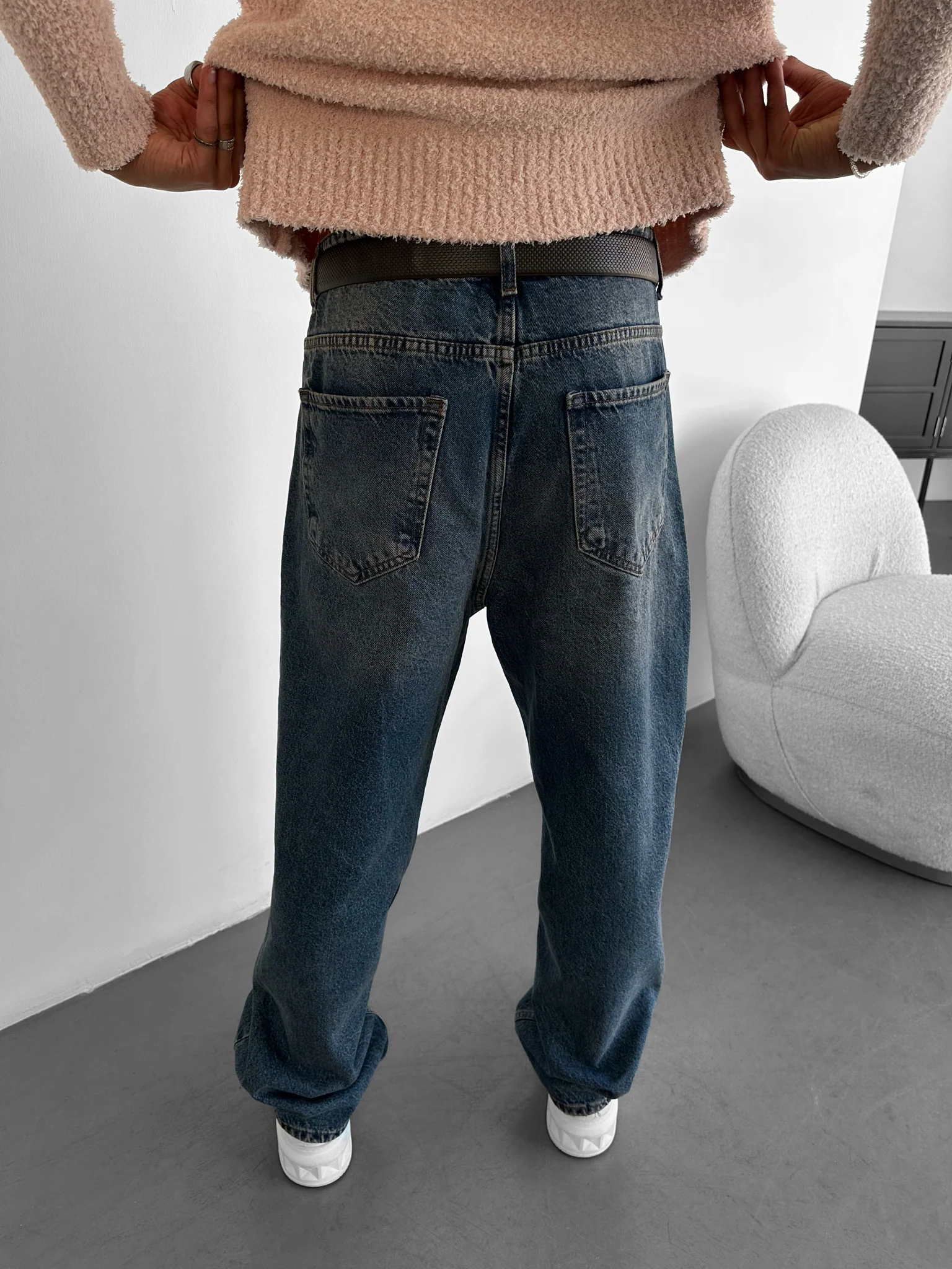 Relax Baggy Fit Jeans - Dark Blue - Image 4