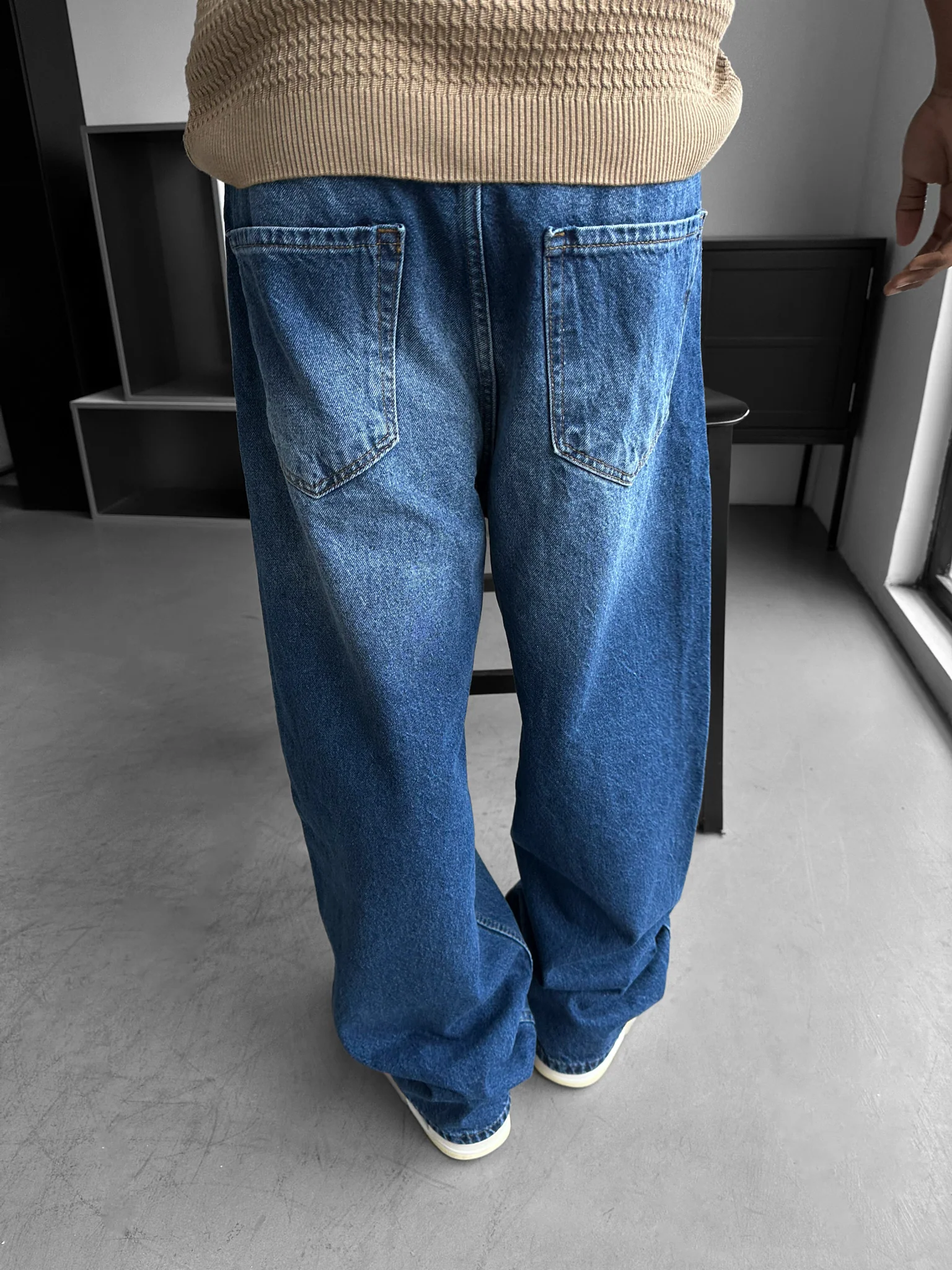 Relax Baggy Torn Jeans - Blue - Image 4