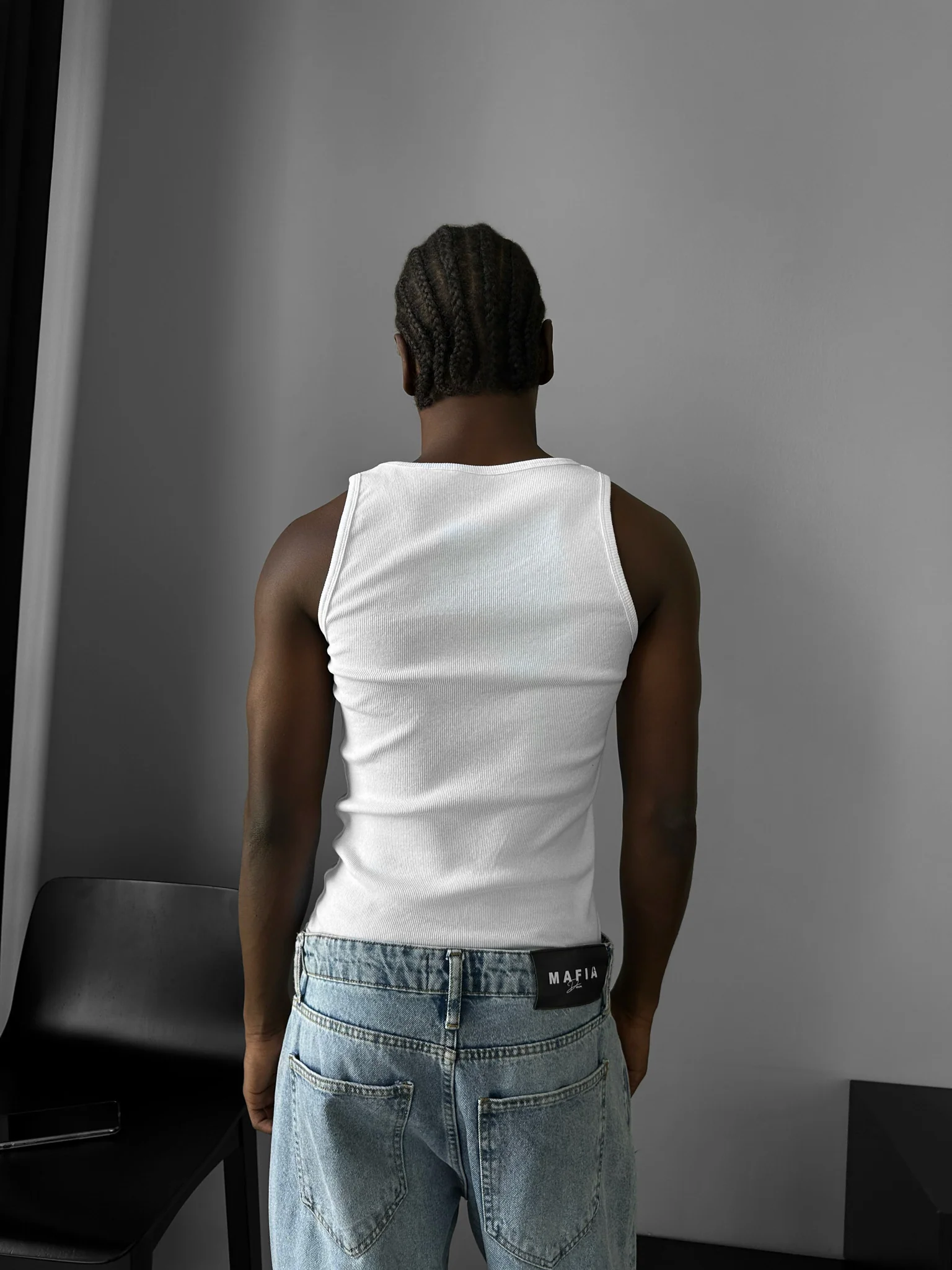 Slim Fit Basic Tanktop - White - Image 4