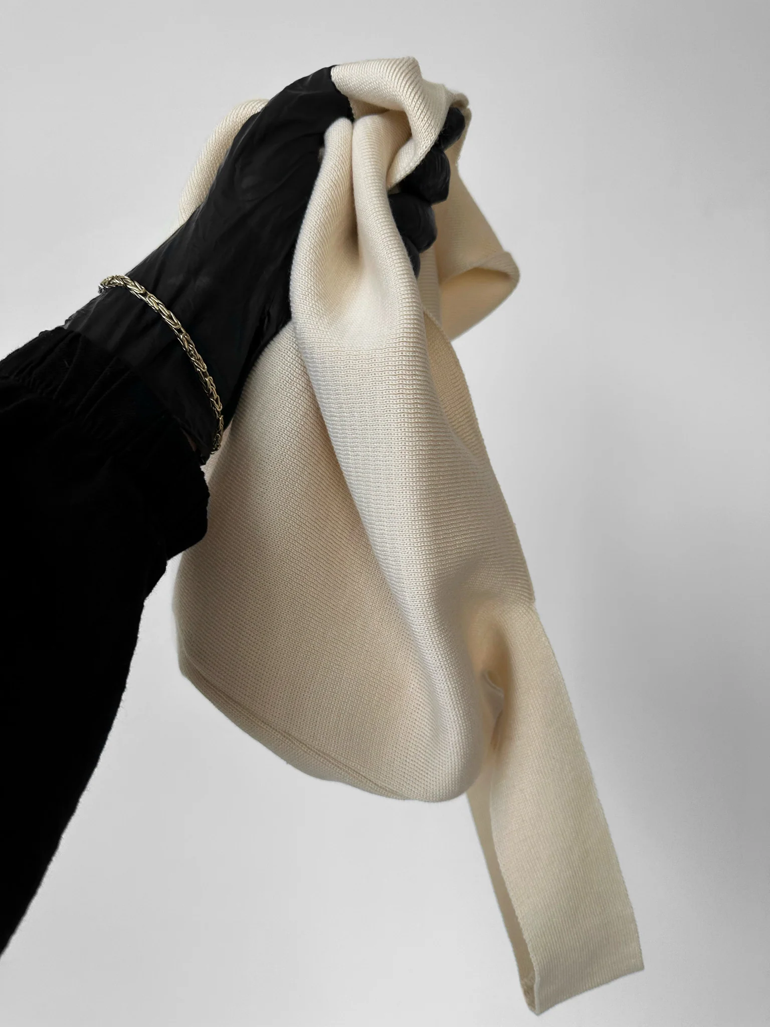 Square Neck Knit Top - Beige - Image 4