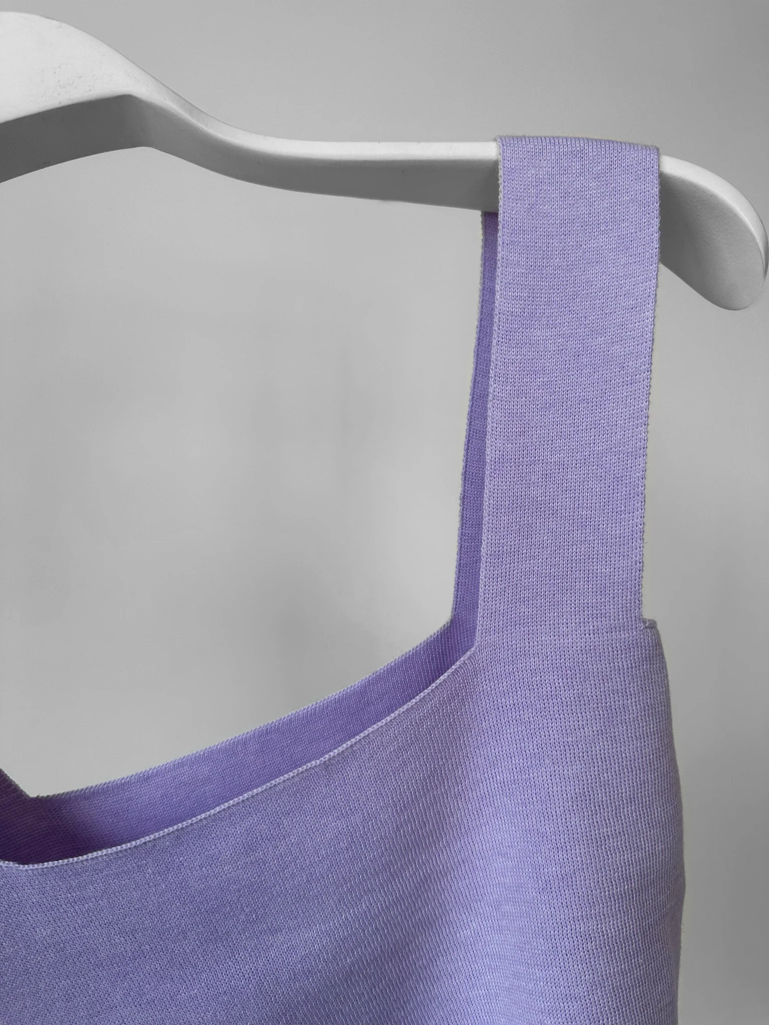Square Neck Knit Top - Lilac - Image 7