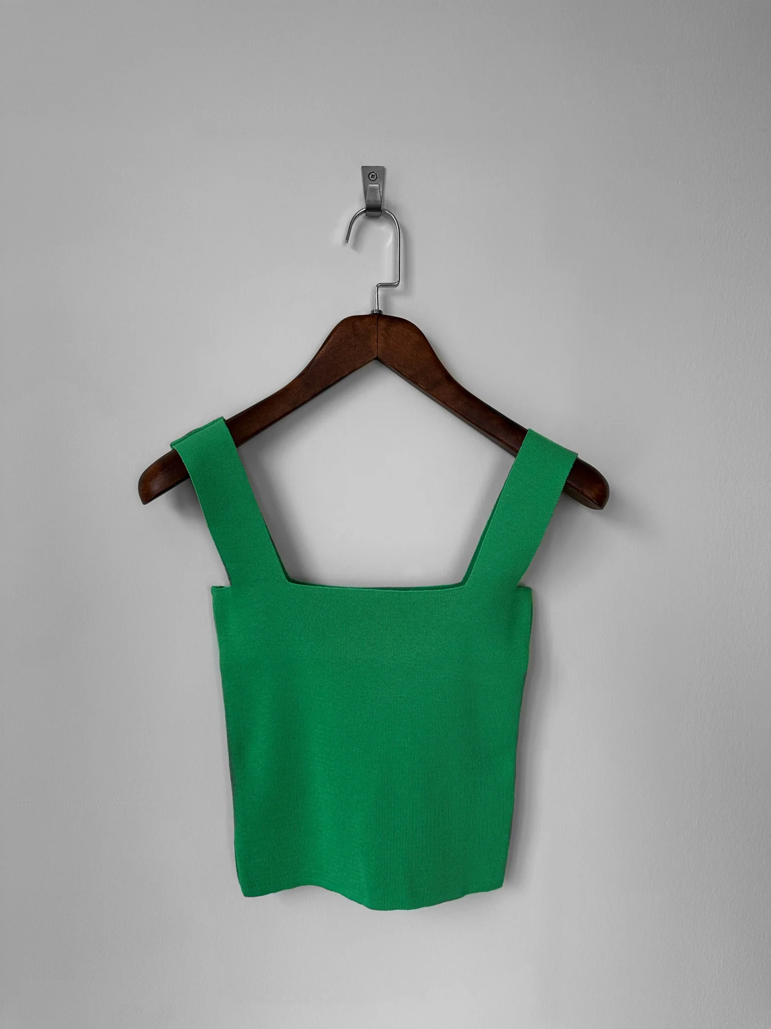 Square Neck Knit Top - Neon Green - Image 6