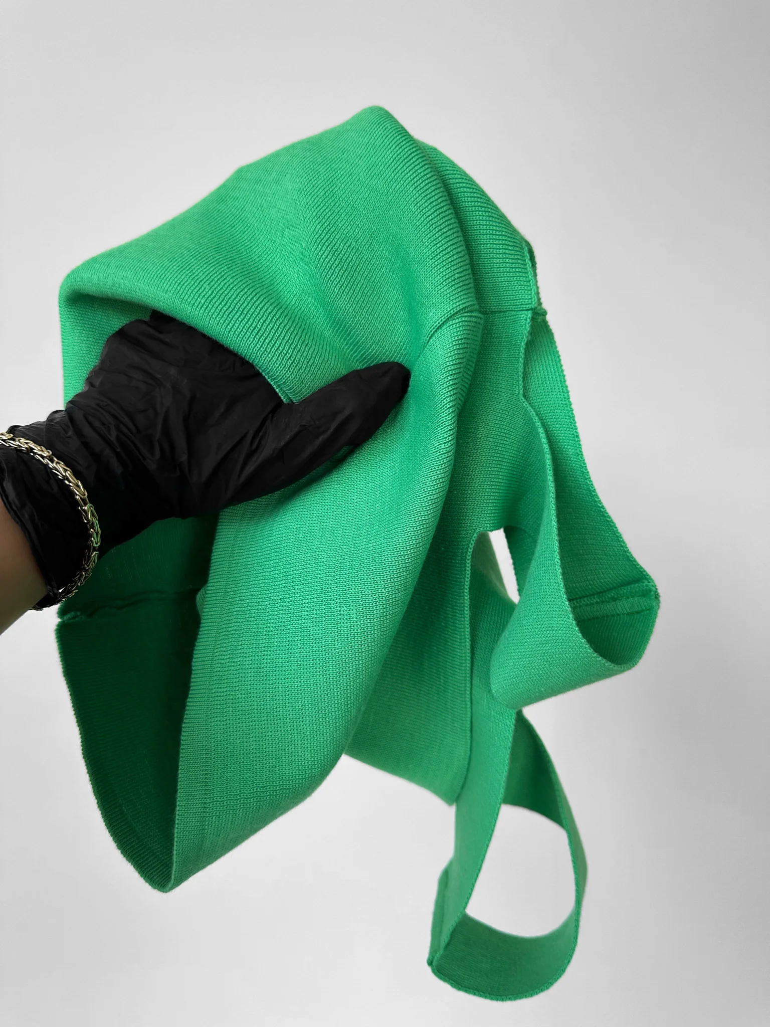 Square Neck Knit Top - Neon Green - Image 7